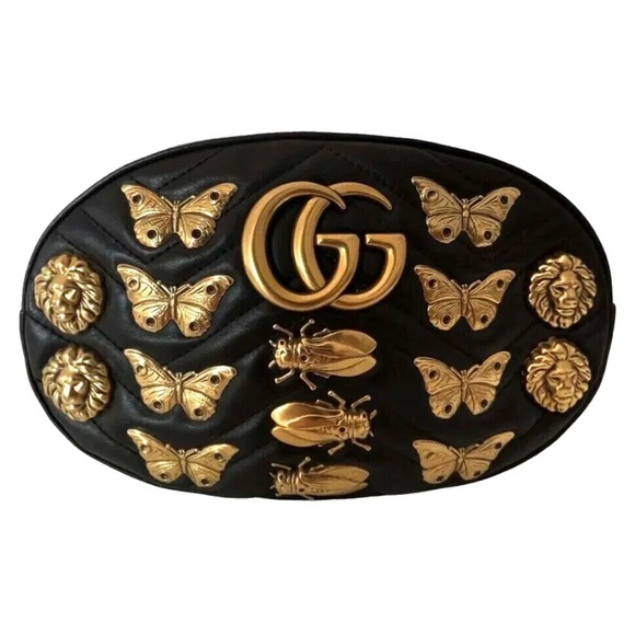 Gucci Marmont Animalier Matelasse Insect Studs Limited Edition Belt Bag - Picture 1 of 16